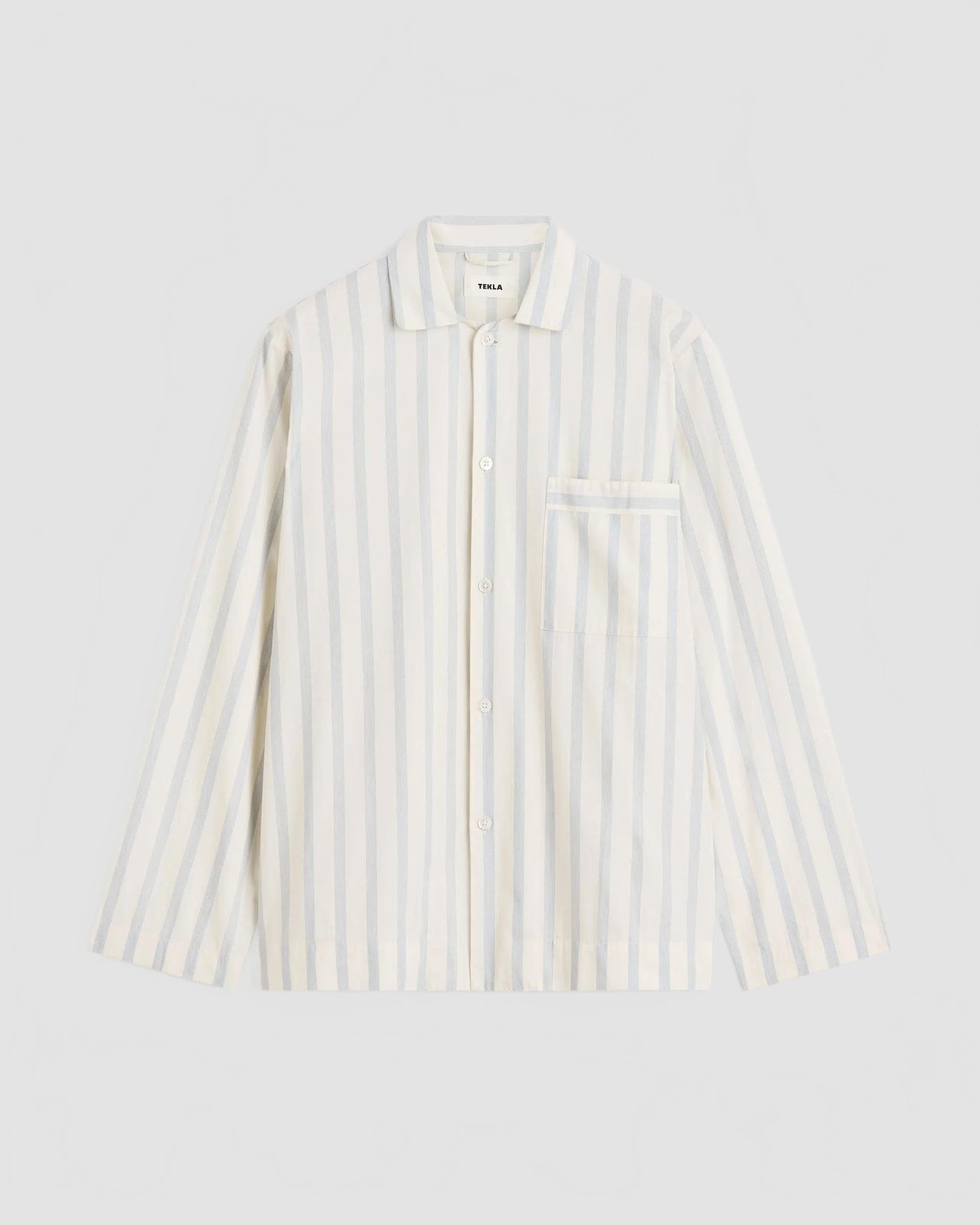 Tekla Poplin Long sleeve shirt Needle Stripes Thumbnail 5 FEATURE