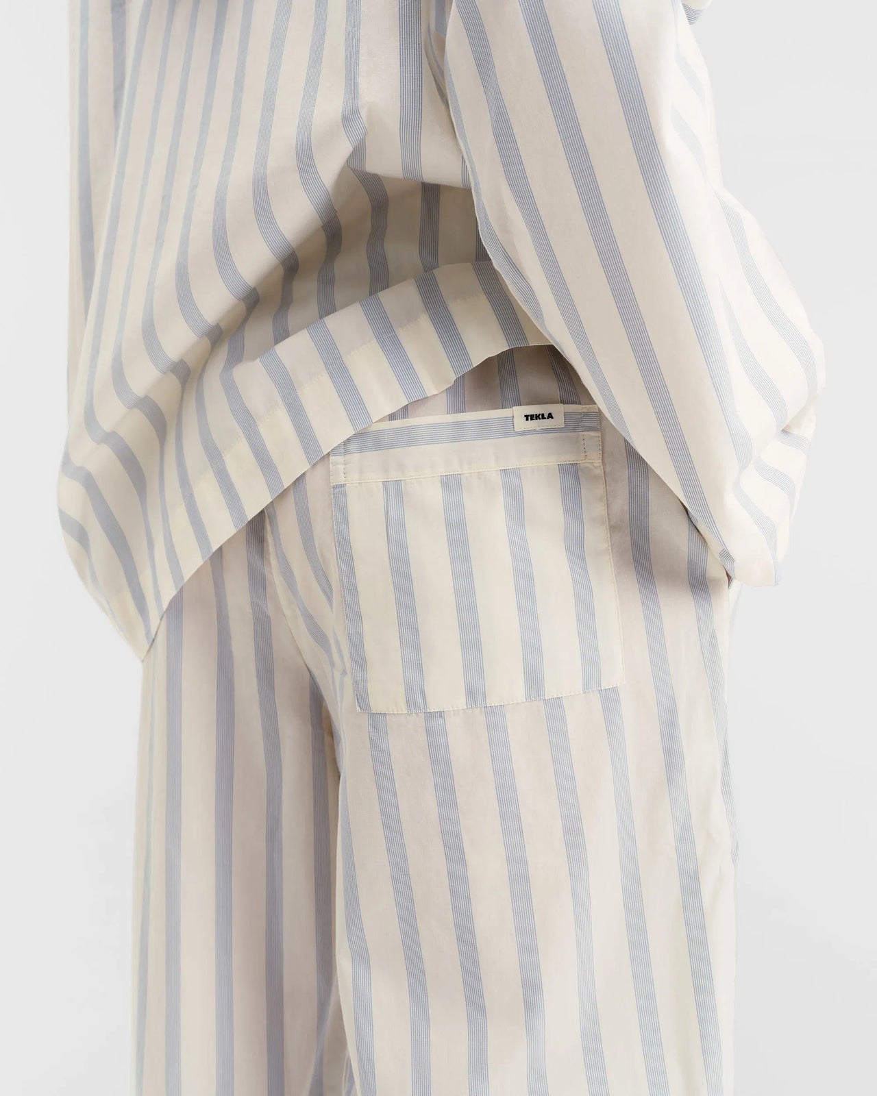 Tekla Poplin Sleepwear Pants Needle Stripes female SWP NS 4
