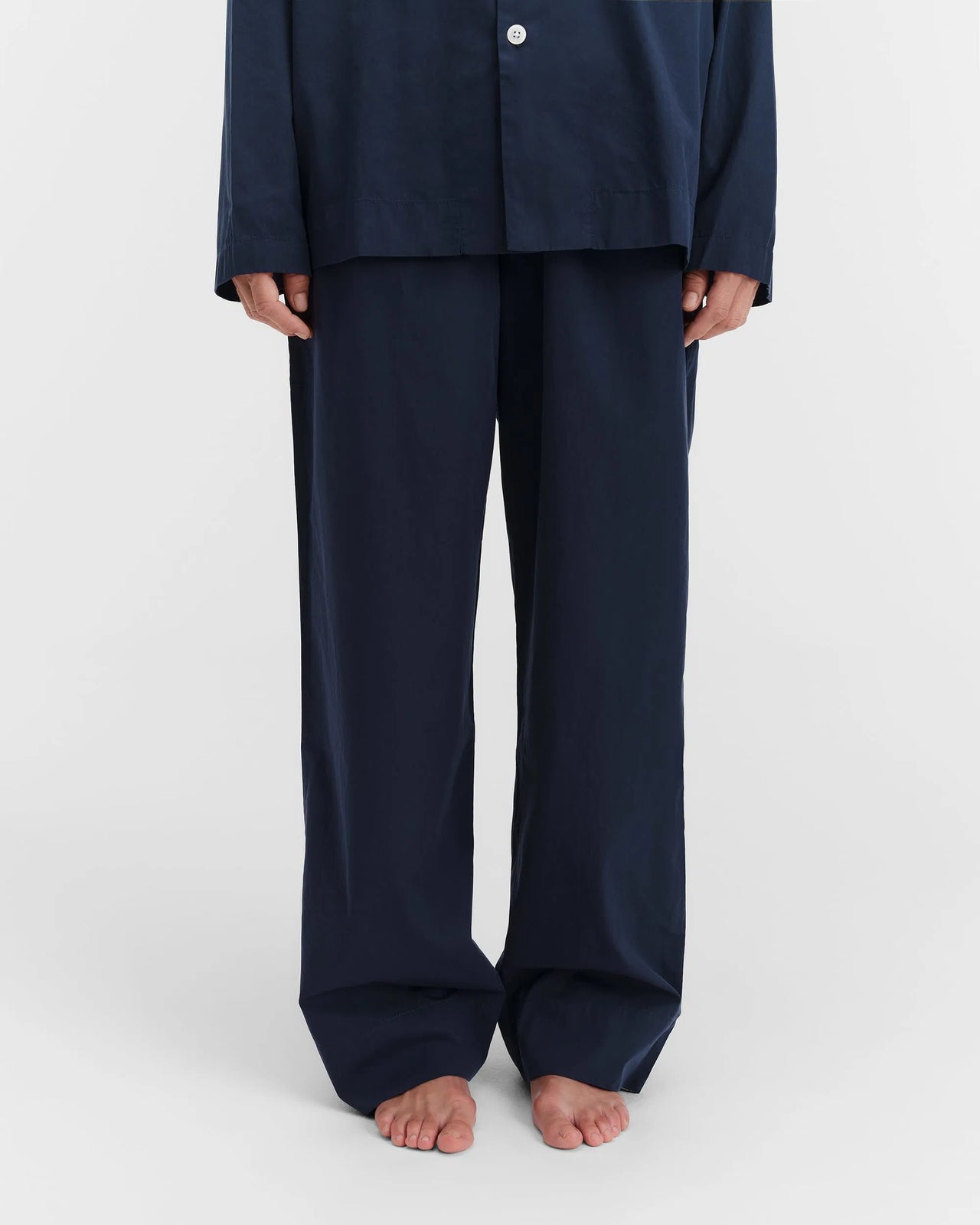 Tekla Poplin Sleepwear Pants True Navy female SWP TN 1 HOVER