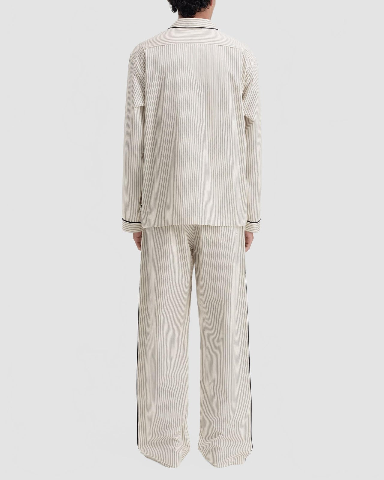 Tekla Sateen Sleepwear Brown Pin Stripes Male 3