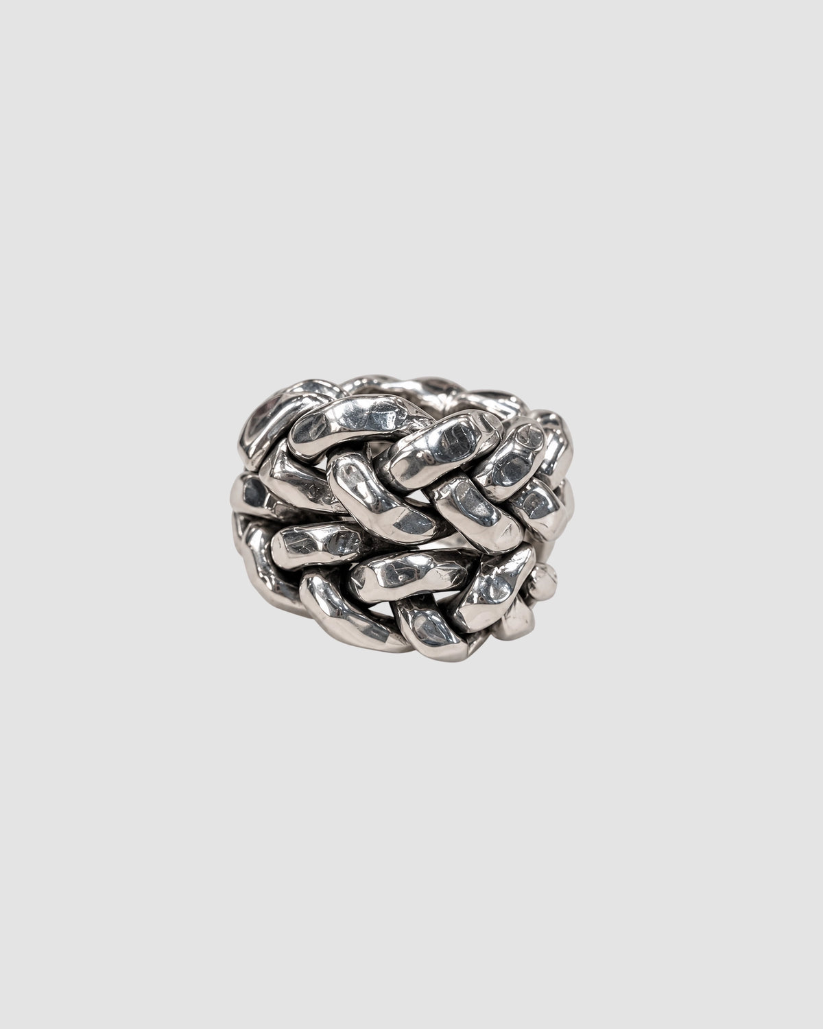 bague tressee homme mm series silver 1