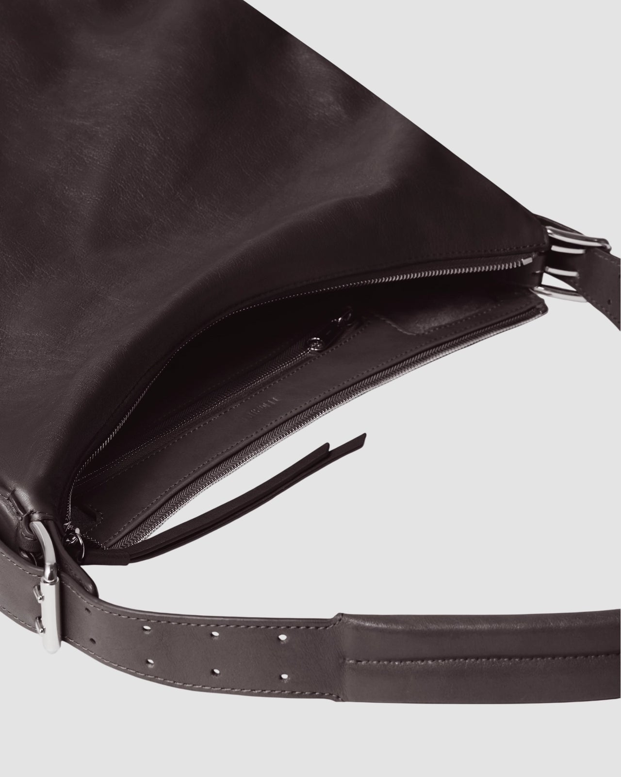 belted hobo bag lemaire dark chocolate 4
