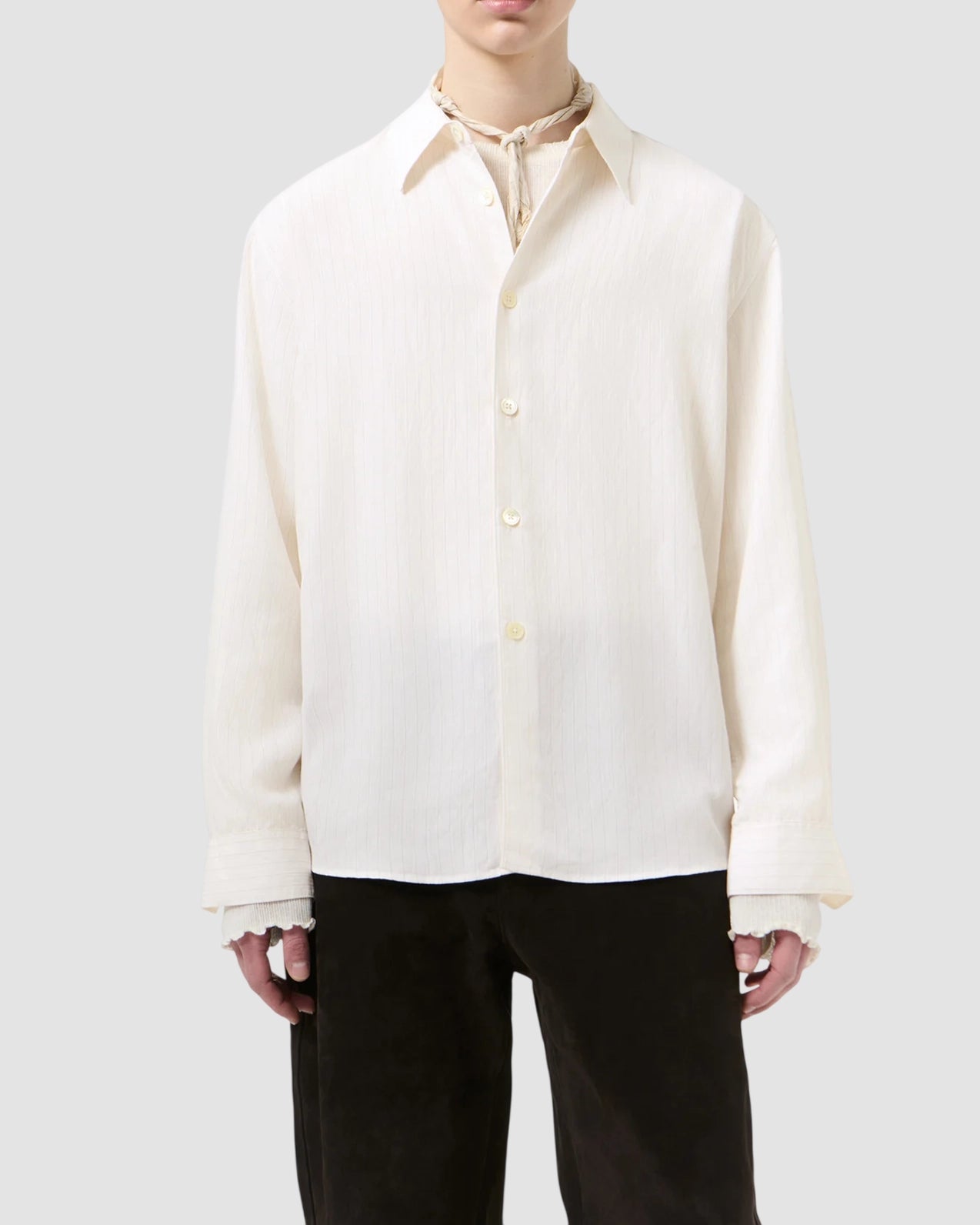 beyond shirt our legacy cream stripe ceremony viscose 2