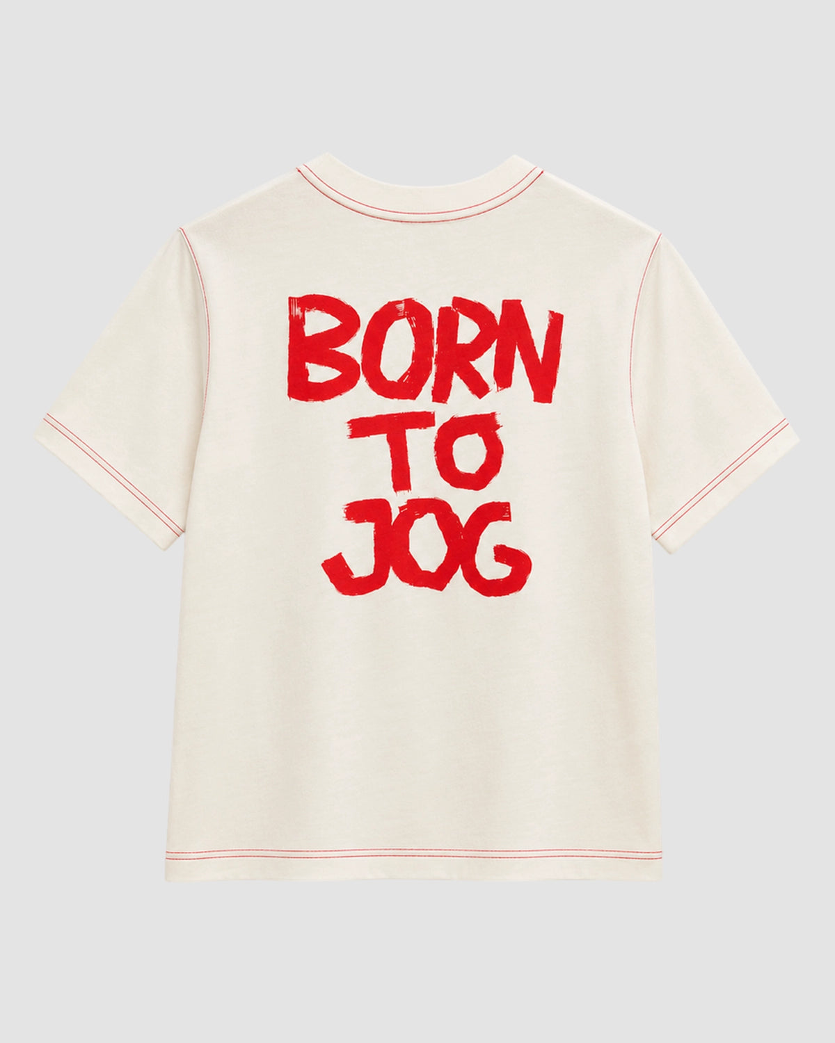 born to jog tee unna vanilla white 1