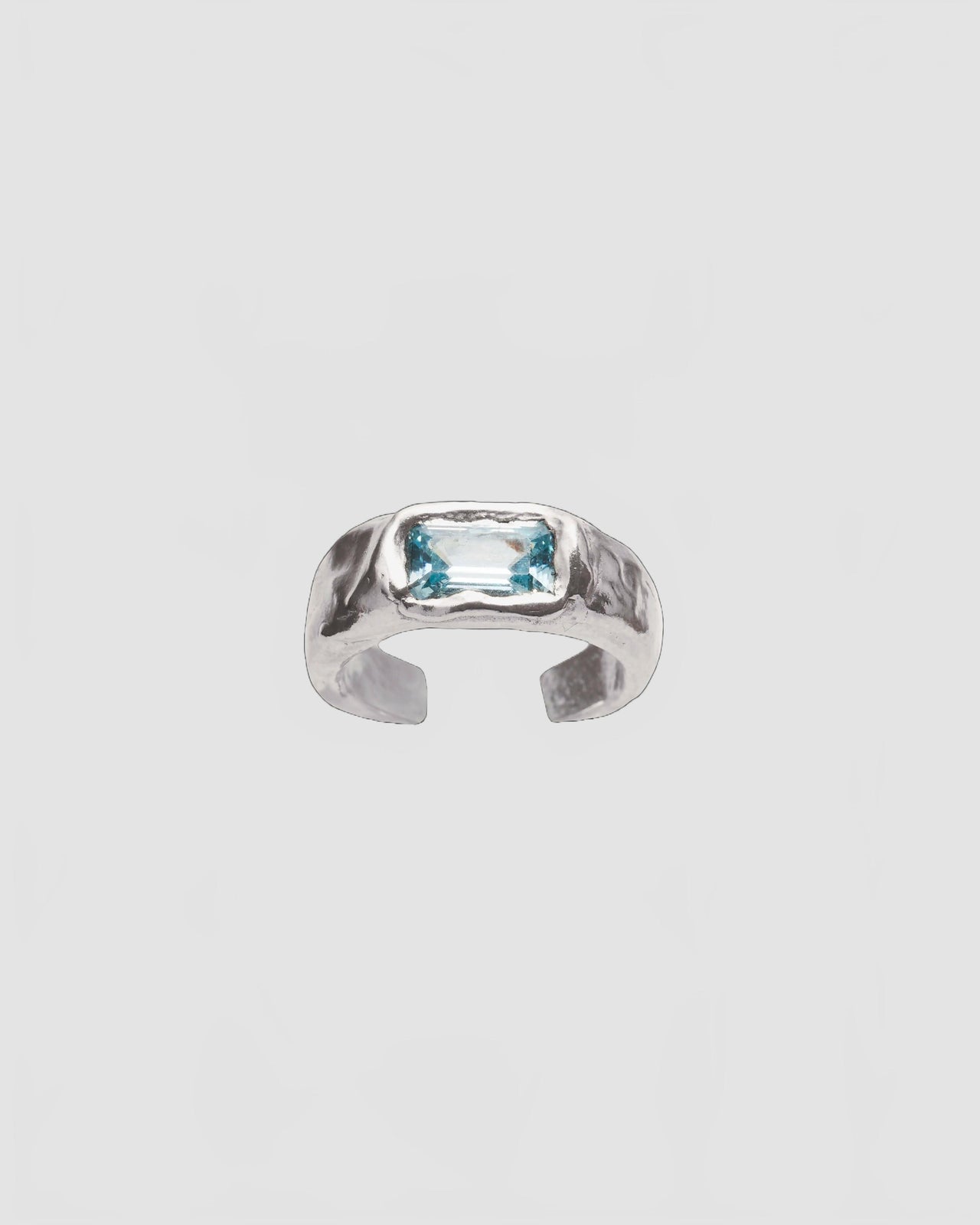 costa blue toe ring silver 1