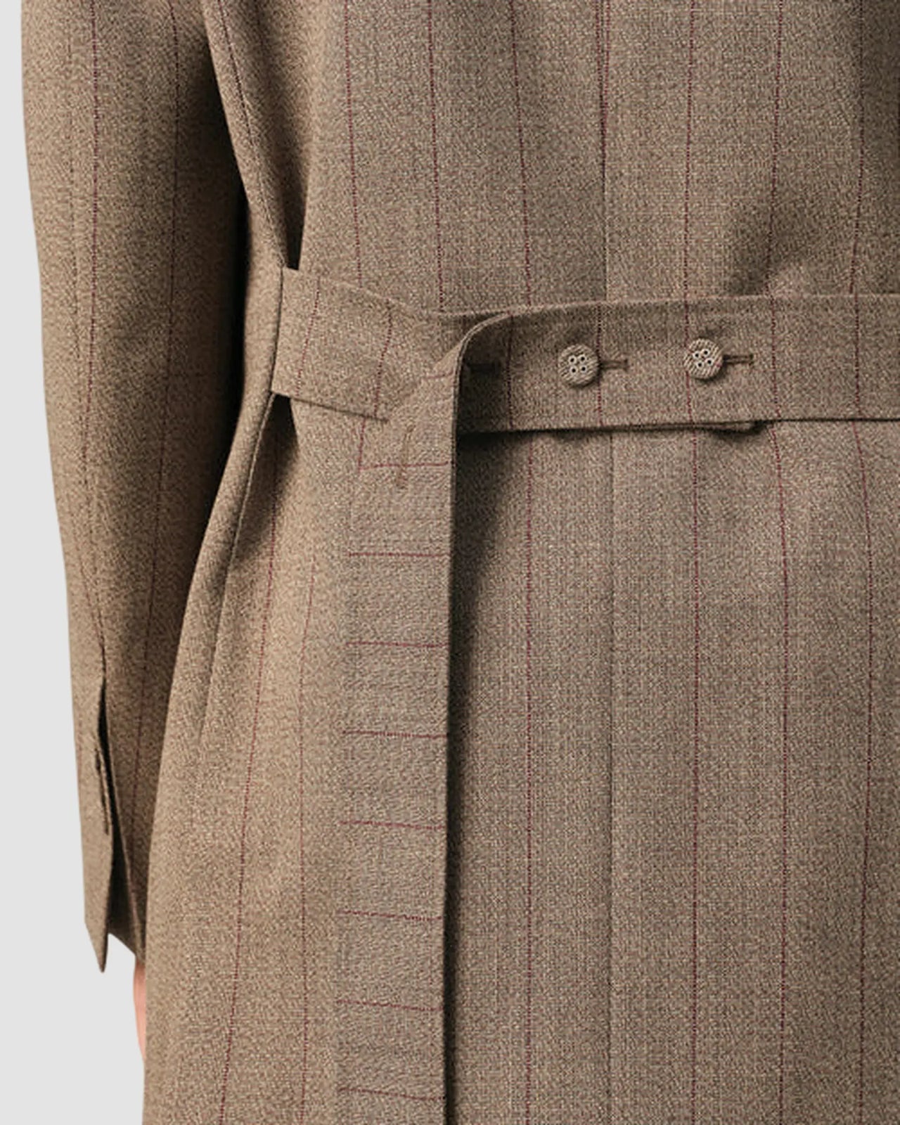 double breasted boxy blazer with martingale ami choco brown ruby red 4