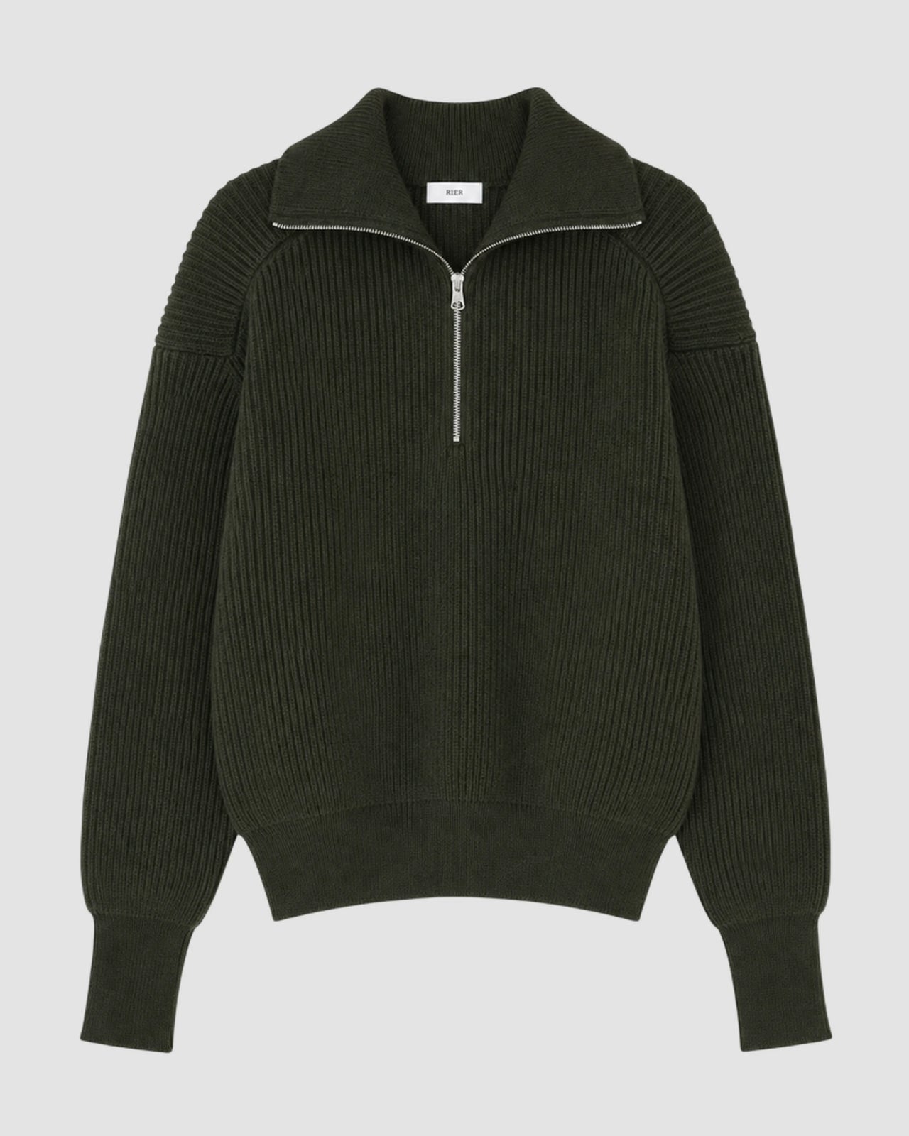 fisherman rib forest knit halfzip utility rier forest knit 2