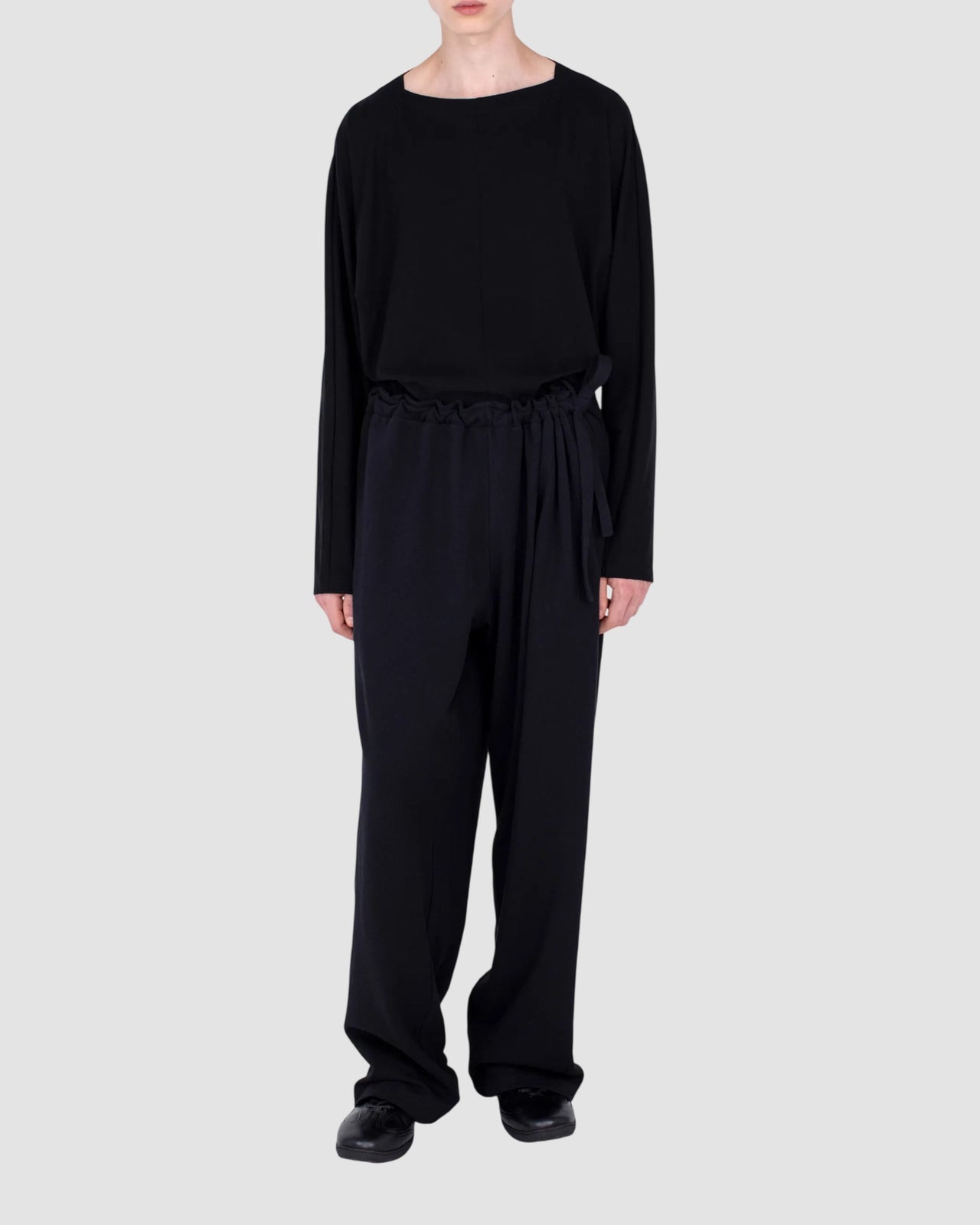 oscar wide trousers kiko kostadinov smooth black 2