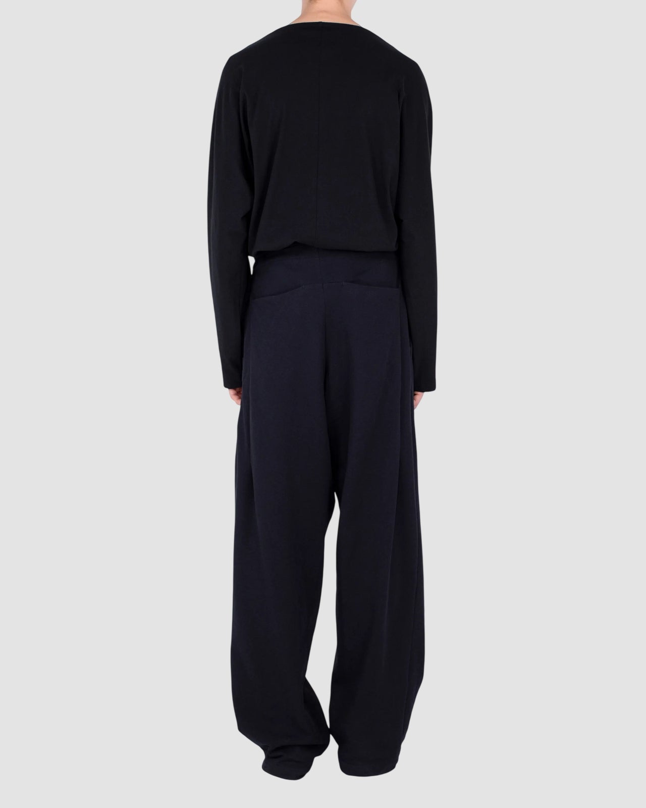 oscar wide trousers kiko kostadinov smooth black 3