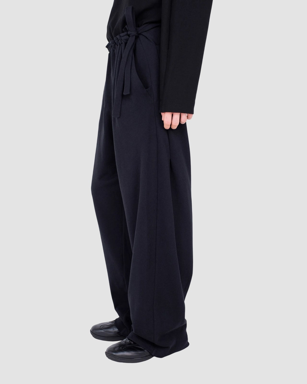 oscar wide trousers kiko kostadinov smooth black 4