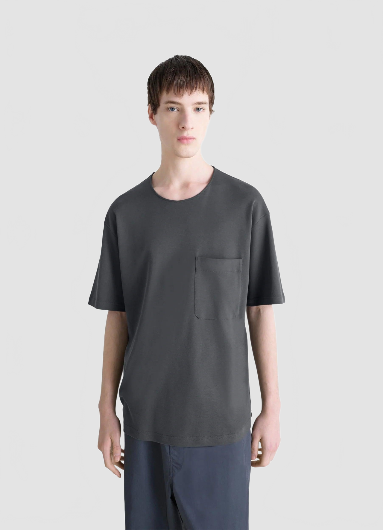 T-shirt Relaxed - Lemaire - Gris Carbone