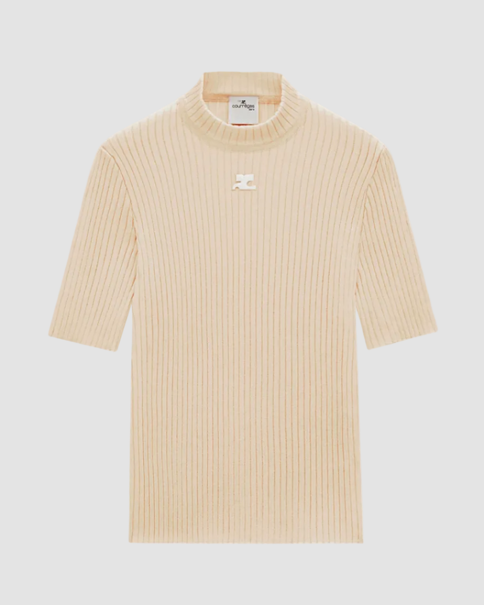 Pull Reedition manches courtes cappuccino