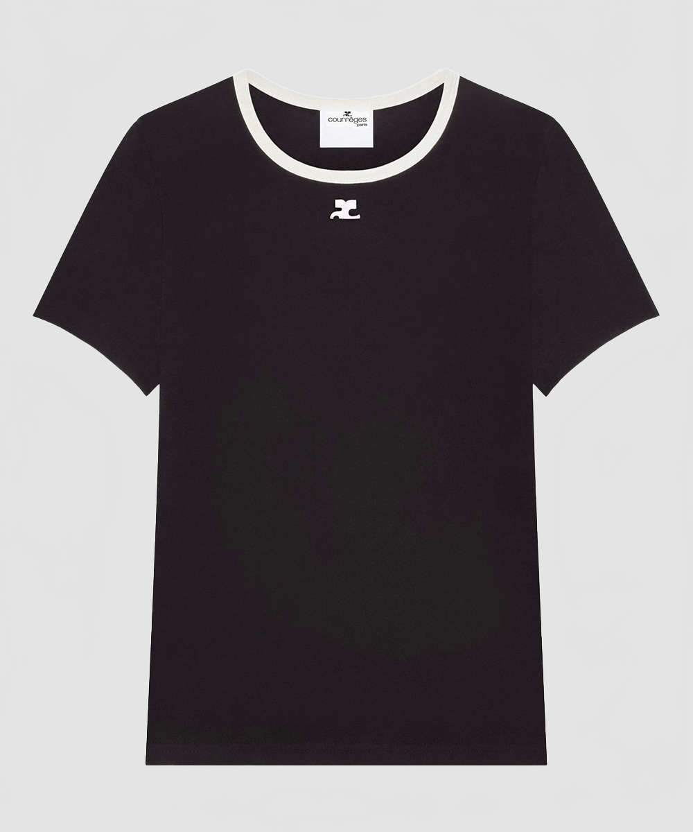 T-shirt Contrast Signature noir/blanc heritage