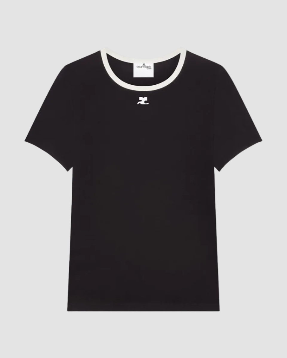 T-shirt Contrast Signature noir/blanc heritage
