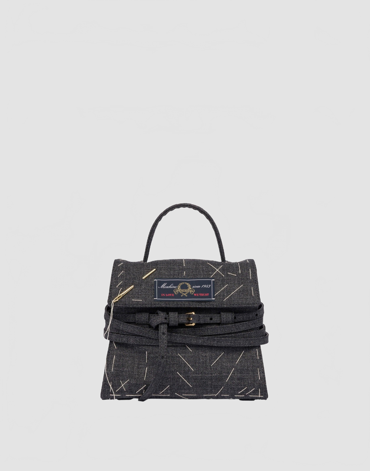 Tie Me Laine Small - Moschino - Noir