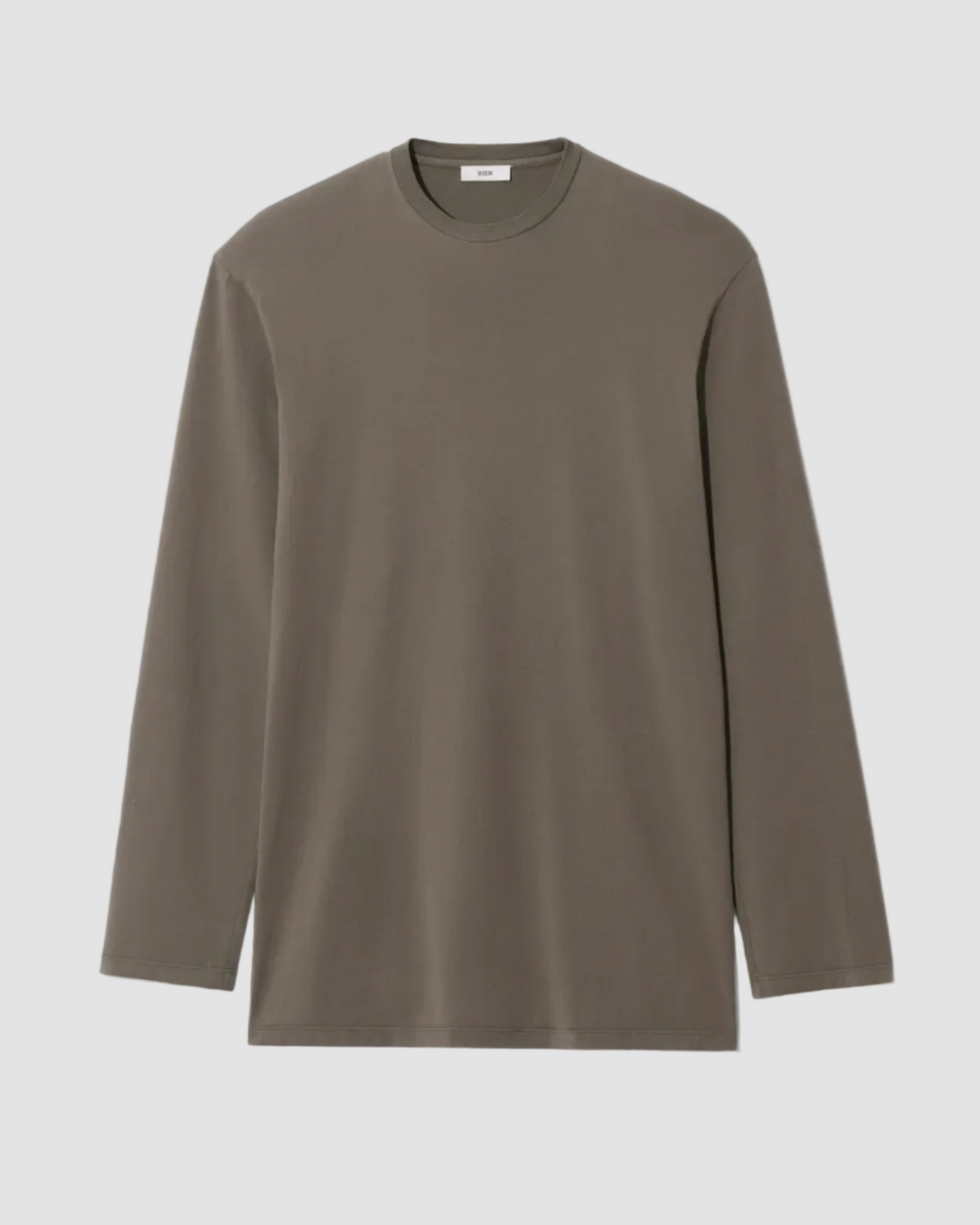 T-shirt Roundneck Long Sleeves - Rier - Camoscio Cotton