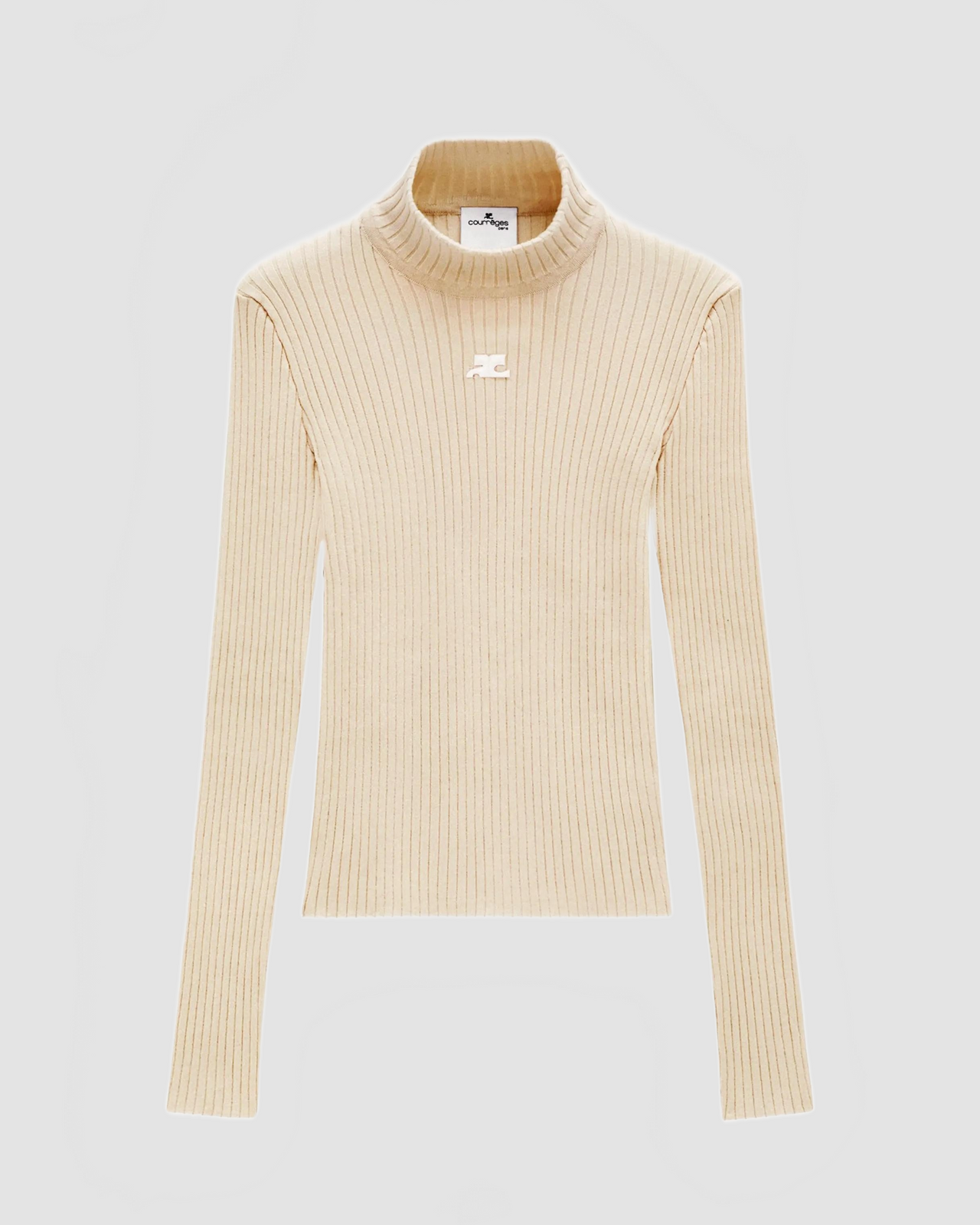 Reedition Knit Ls Jumper - Courreges - Cappuccino