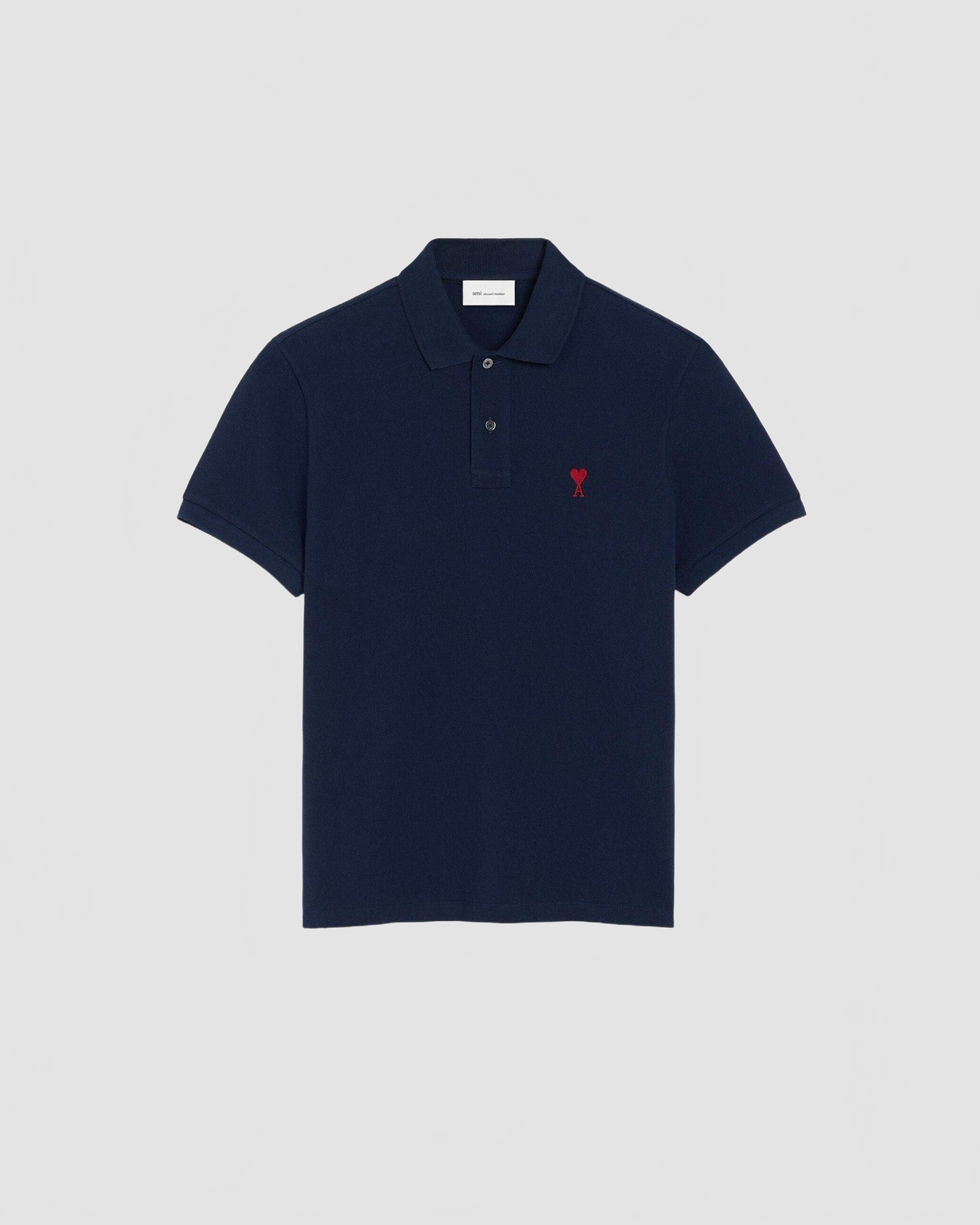 Polo Ami De Coeur Rouge Pique Leger - Ami - Bleu Nuit