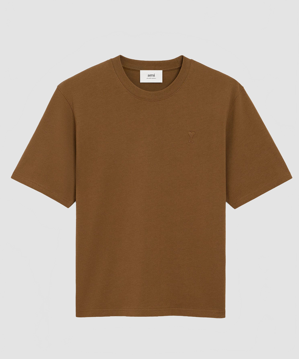 T-shirt petit ADC embossé noisette