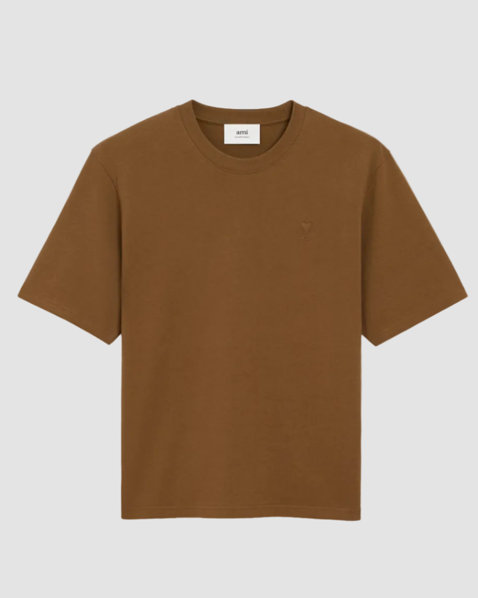 T-shirt petit ADC embossé noisette