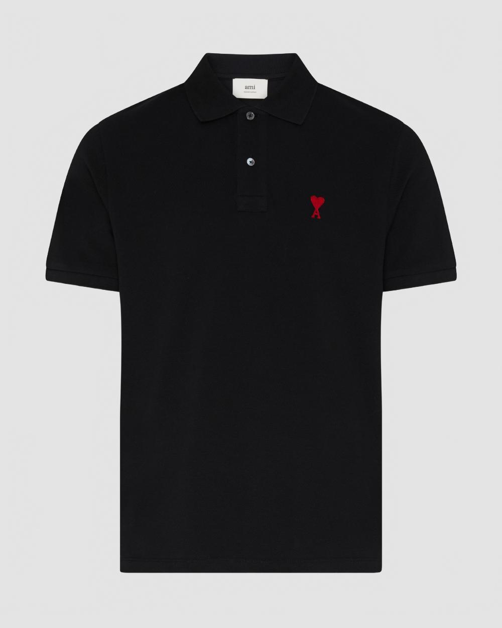 Polo ADC en coton noir