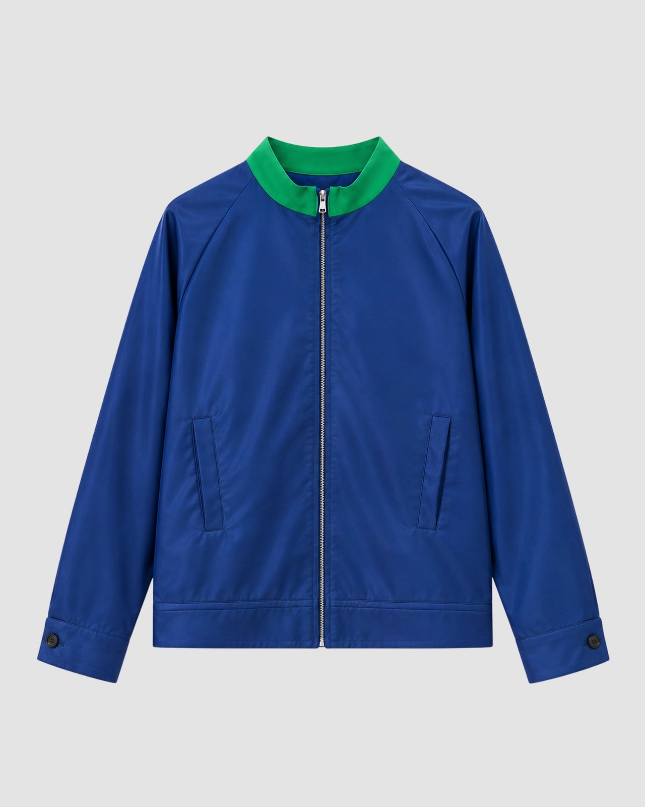 oversized contrast collar jacket 2