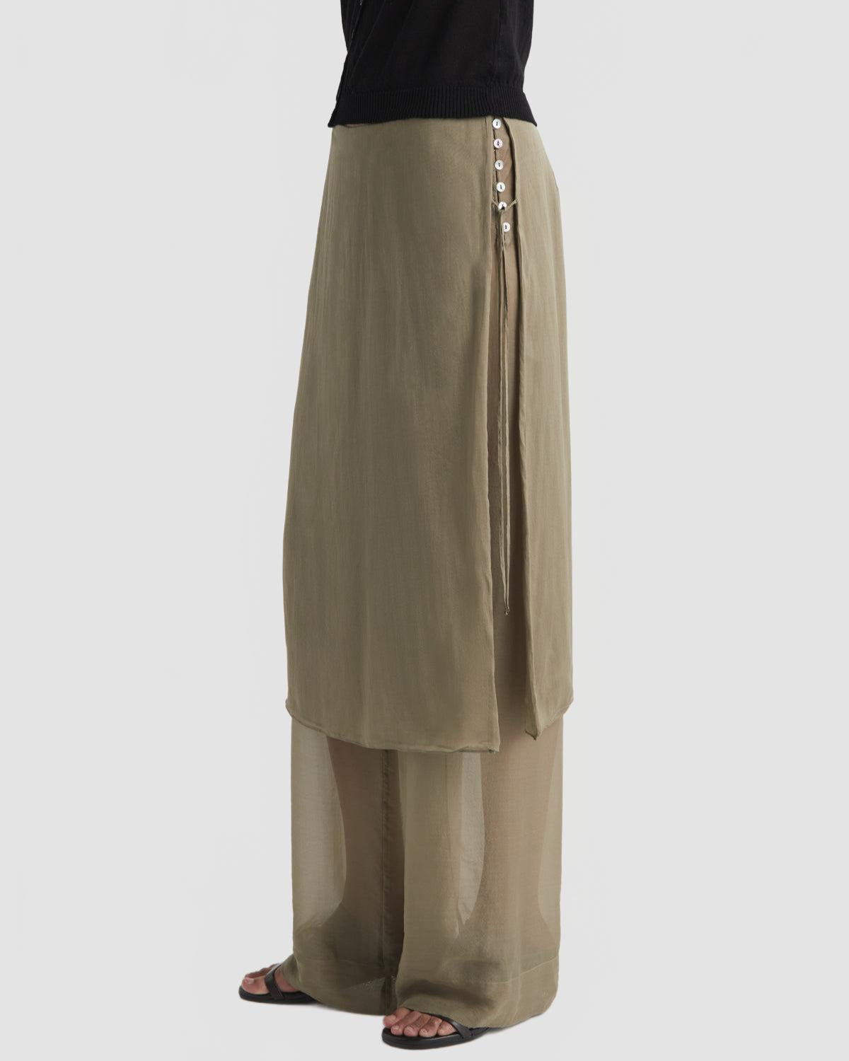pantalon LOW SILK ARCHIVE khaki 4