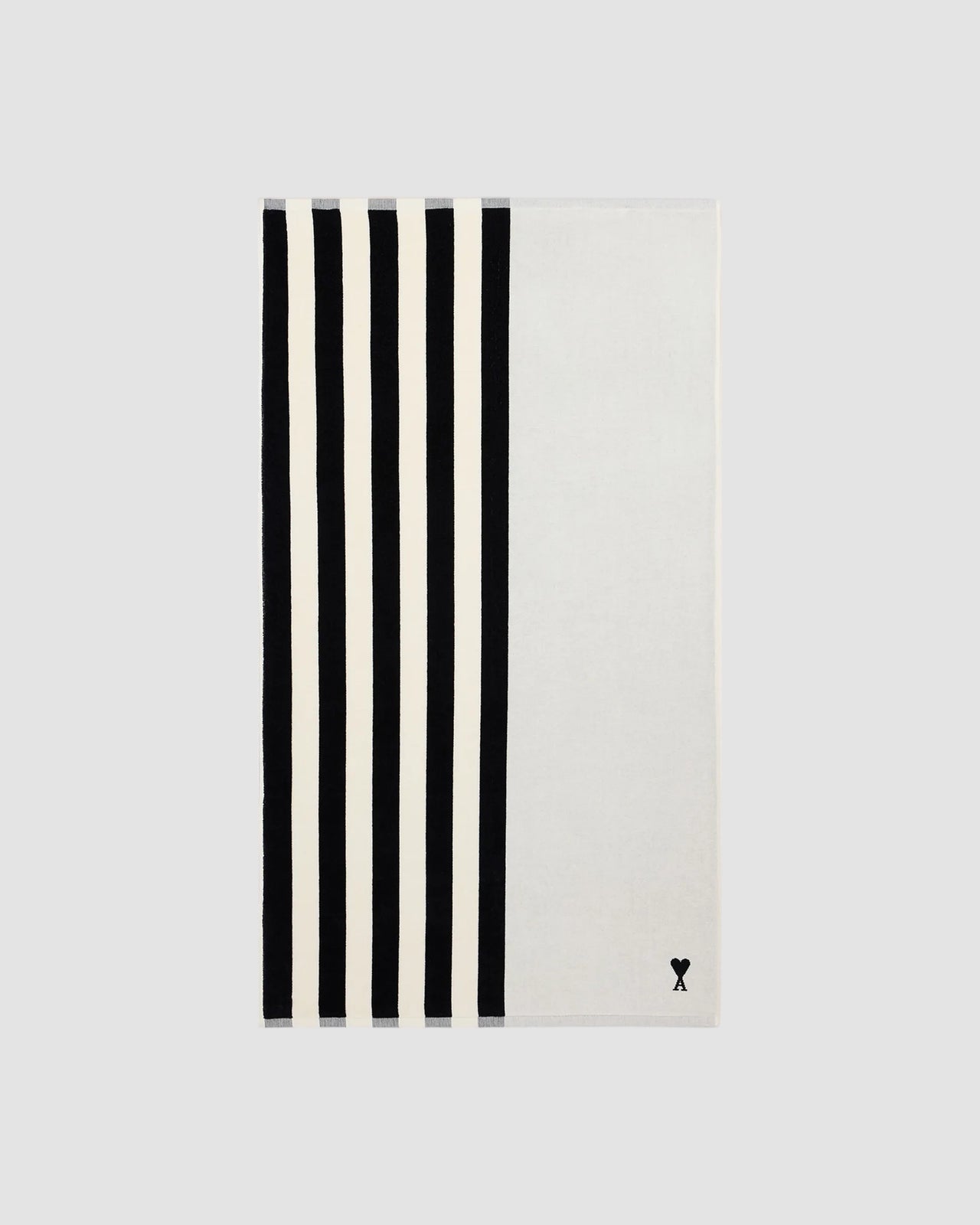 serviette ami de coeur rayures fines ami noir blanc creme 1