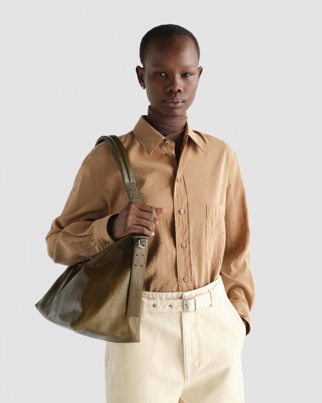 small belted hobo bag lemaire dark bronze 2