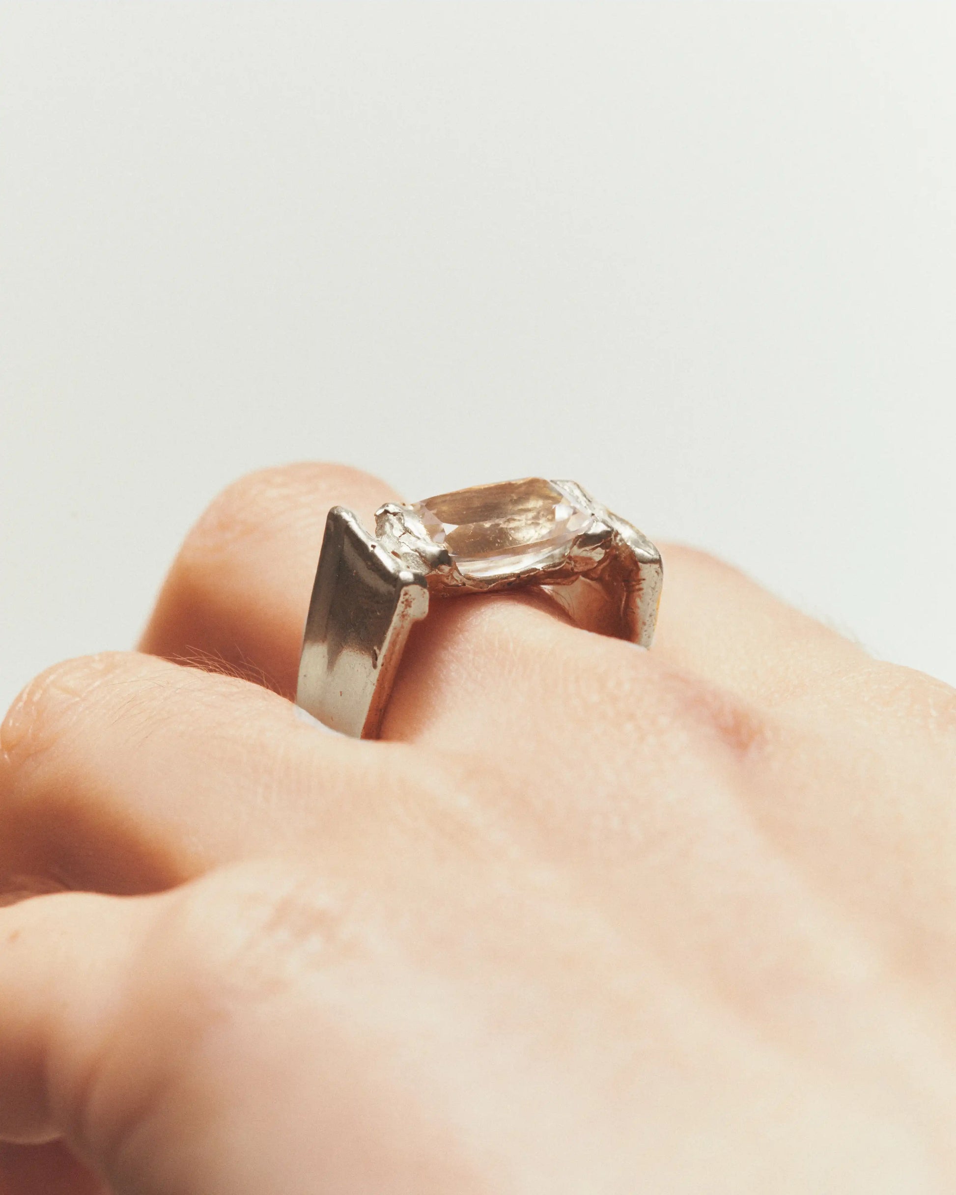 04 april white topaz ring silver hands 1