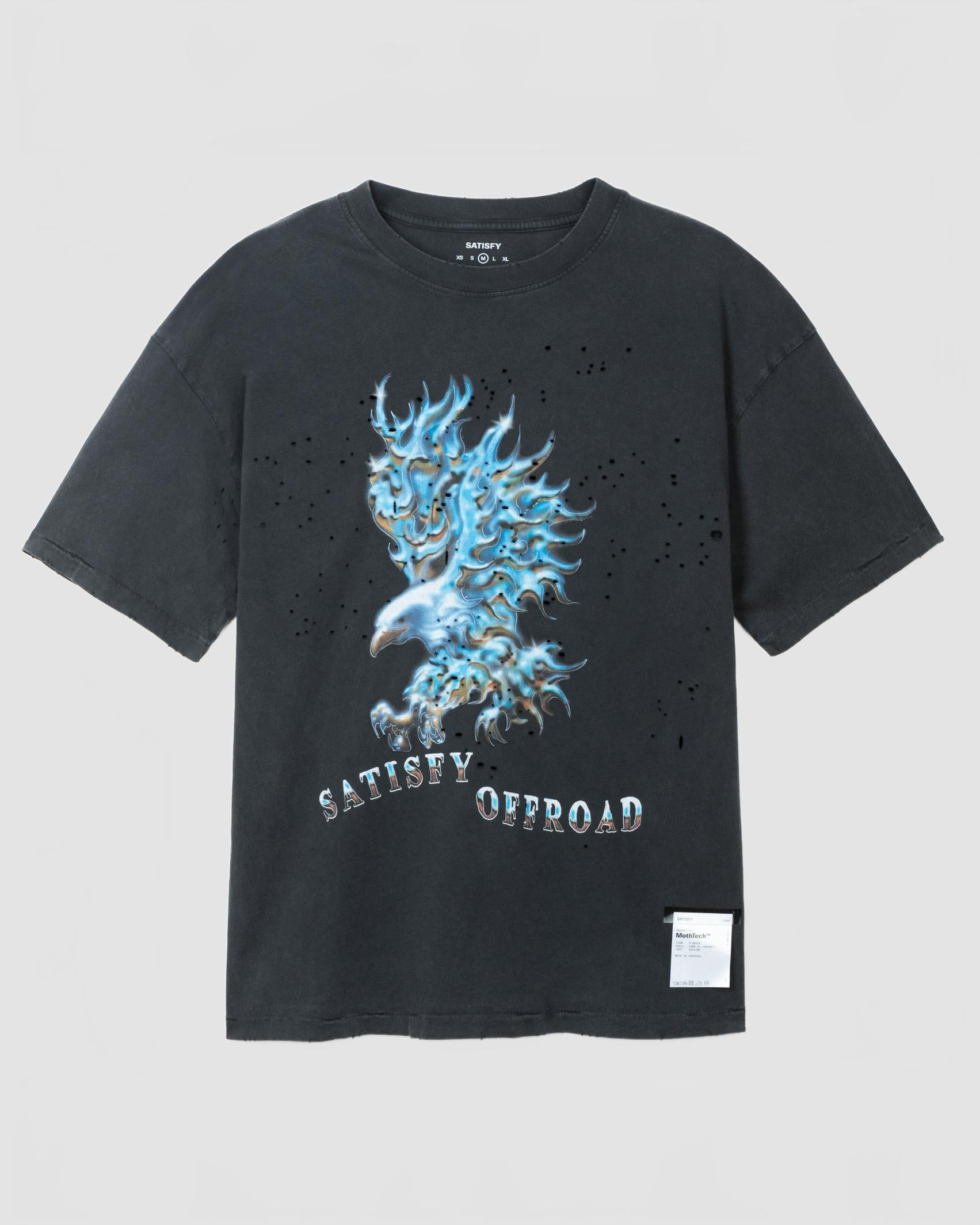 11006 00A15 mothtech t shirt aged black reptile front