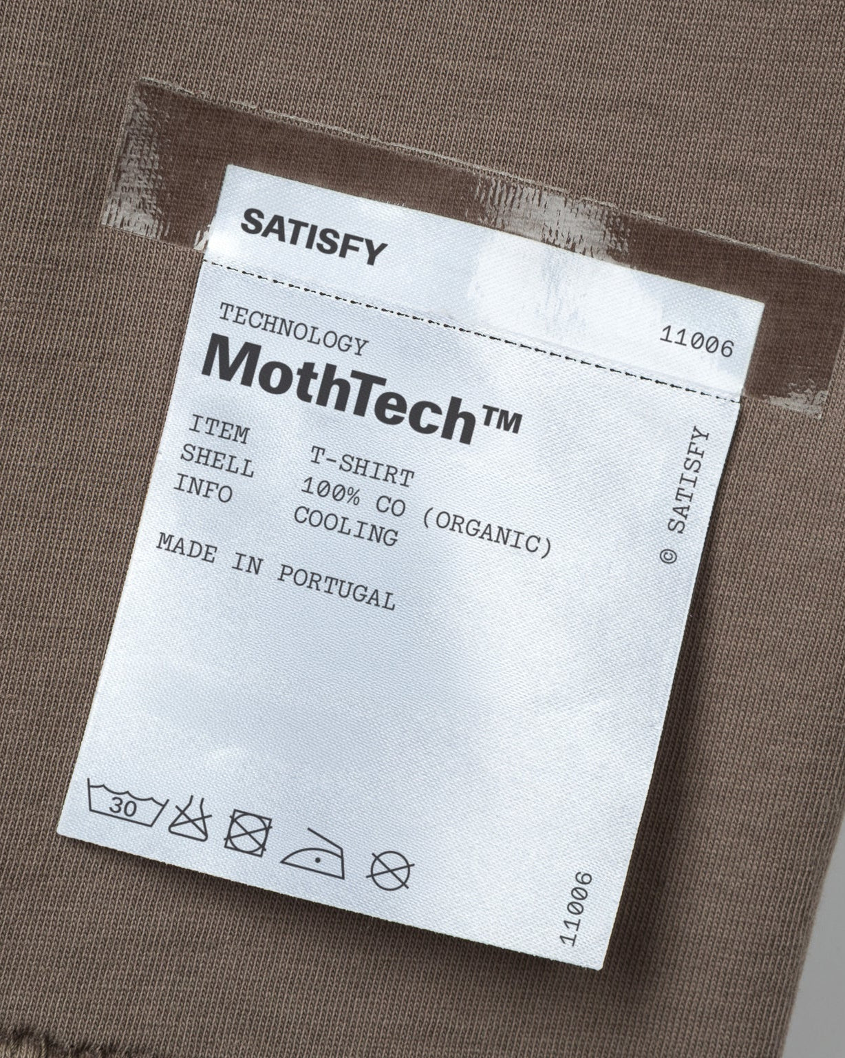 11006 91E02 mothtech t shirt rcm sunbleached falcon care label new