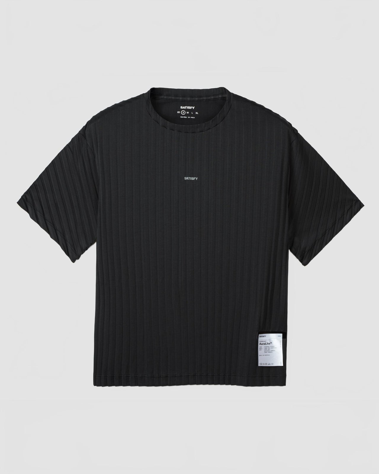21021 BK SA auralite pleated t shirt black front e5403651 aedb 425e 9c88 005cda40ca26