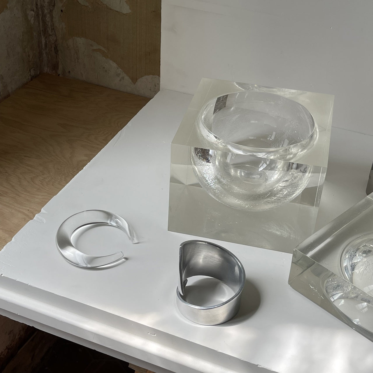 Boîte à bijoux en plexiglass année 70 attribuée à Christian Dior