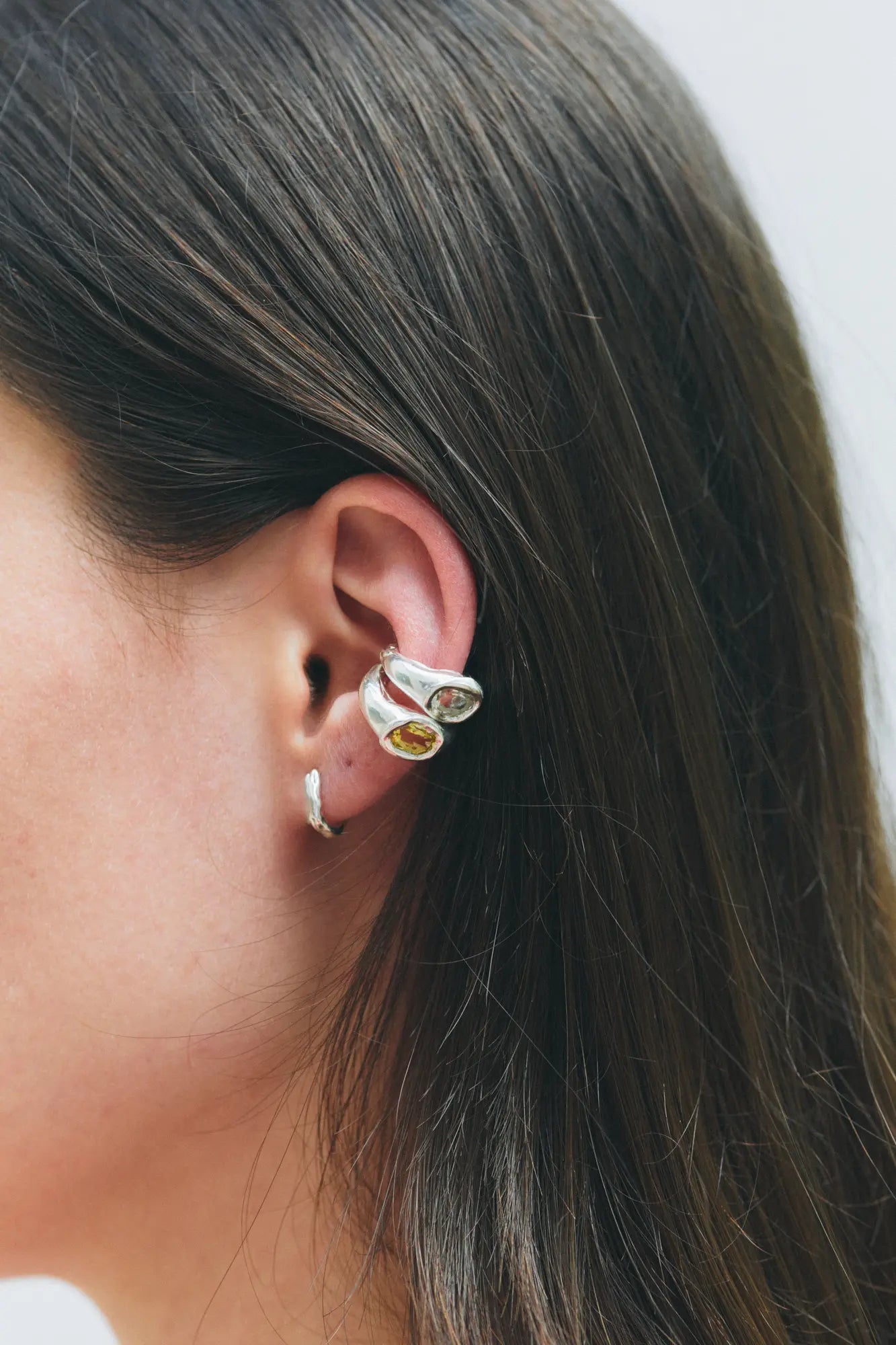 25 lacosta earcuff faro silver simuero