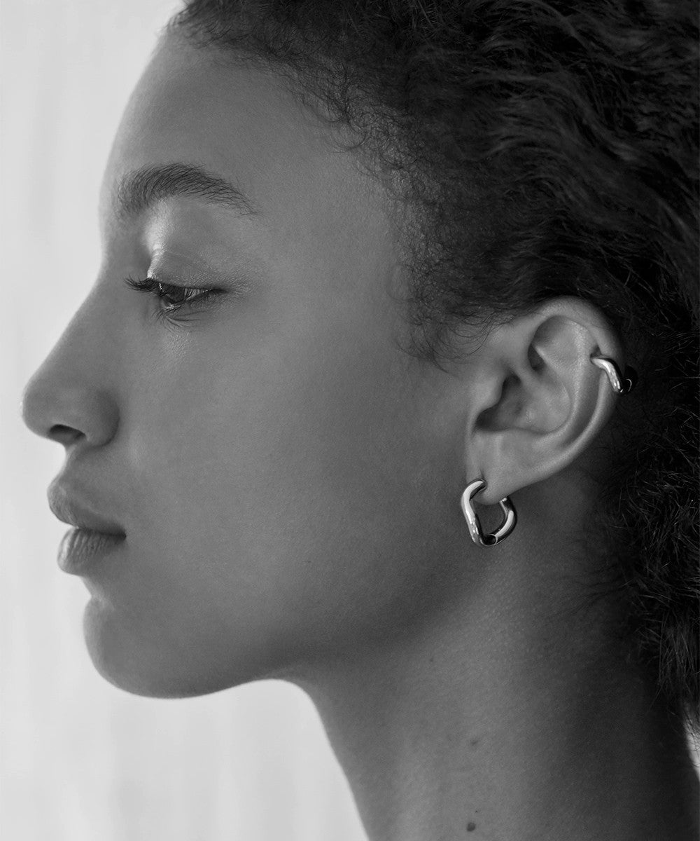 Boucles d'oreilles Wave argent