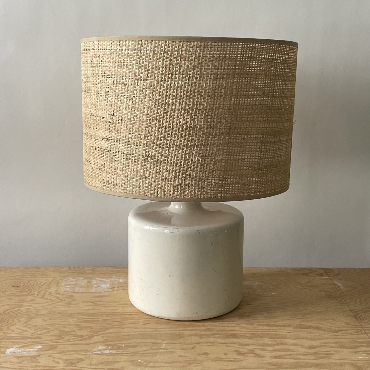 Lampe en bois tourné années 70