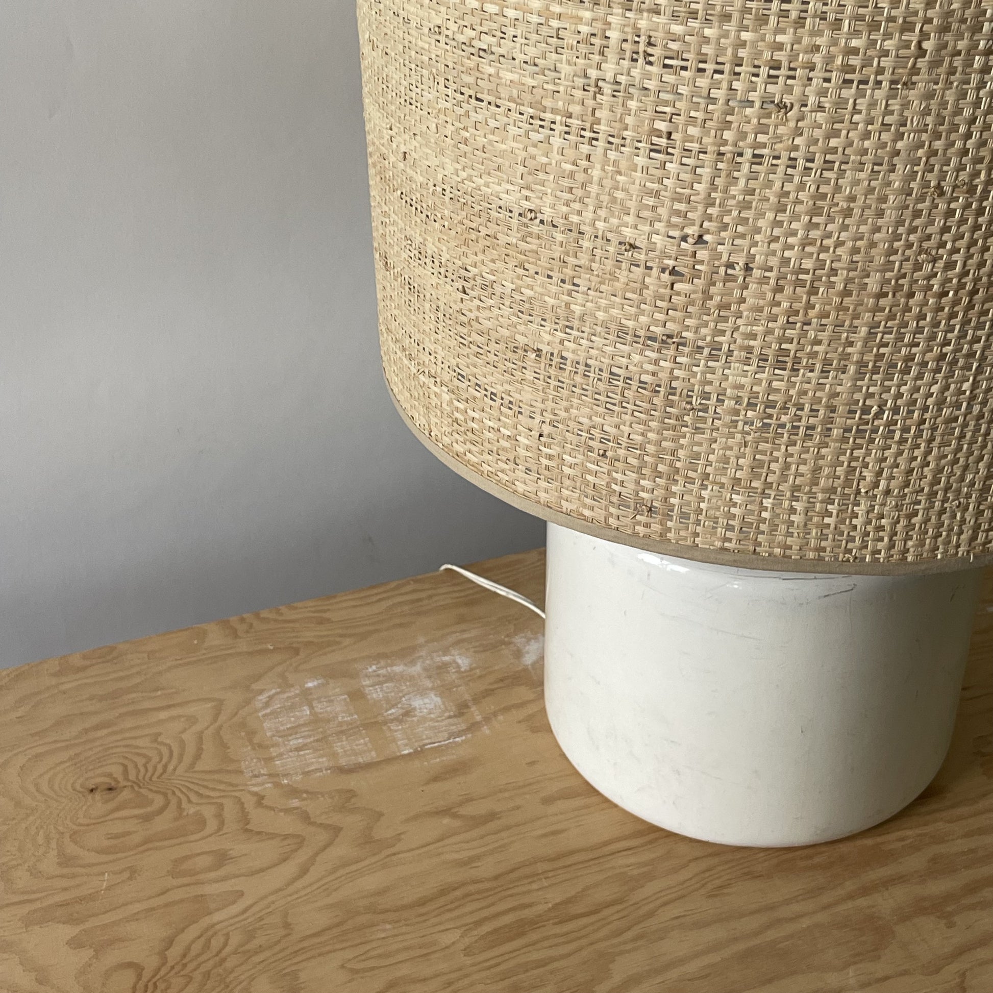 Lampe en bois tourné années 70