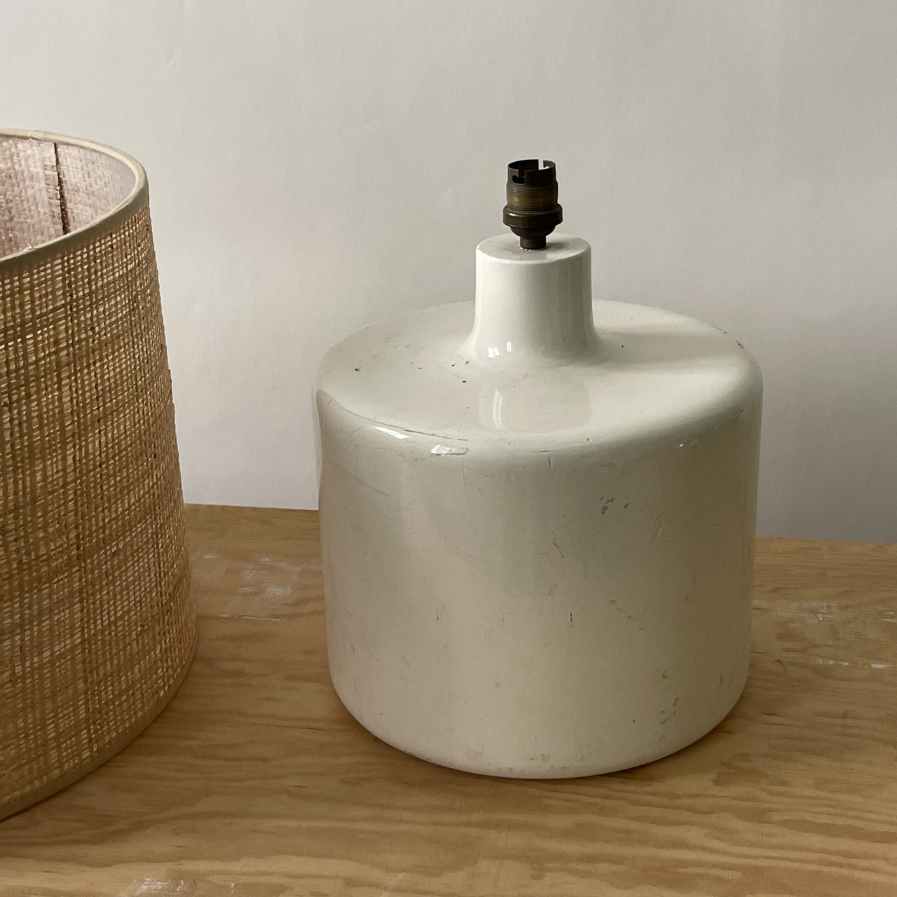 Lampe en bois tourné années 70