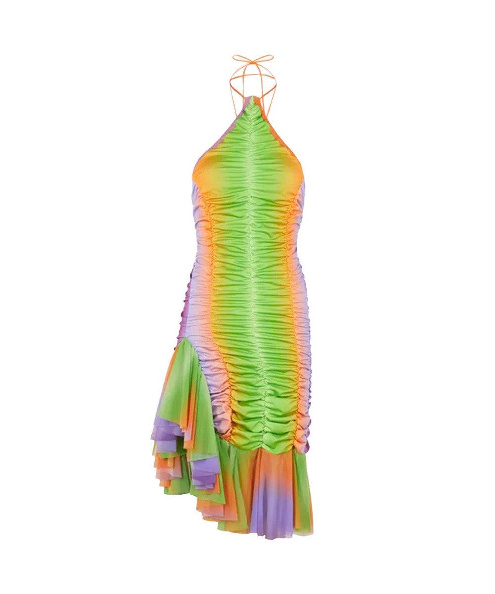 Mini robe de plage à volants
