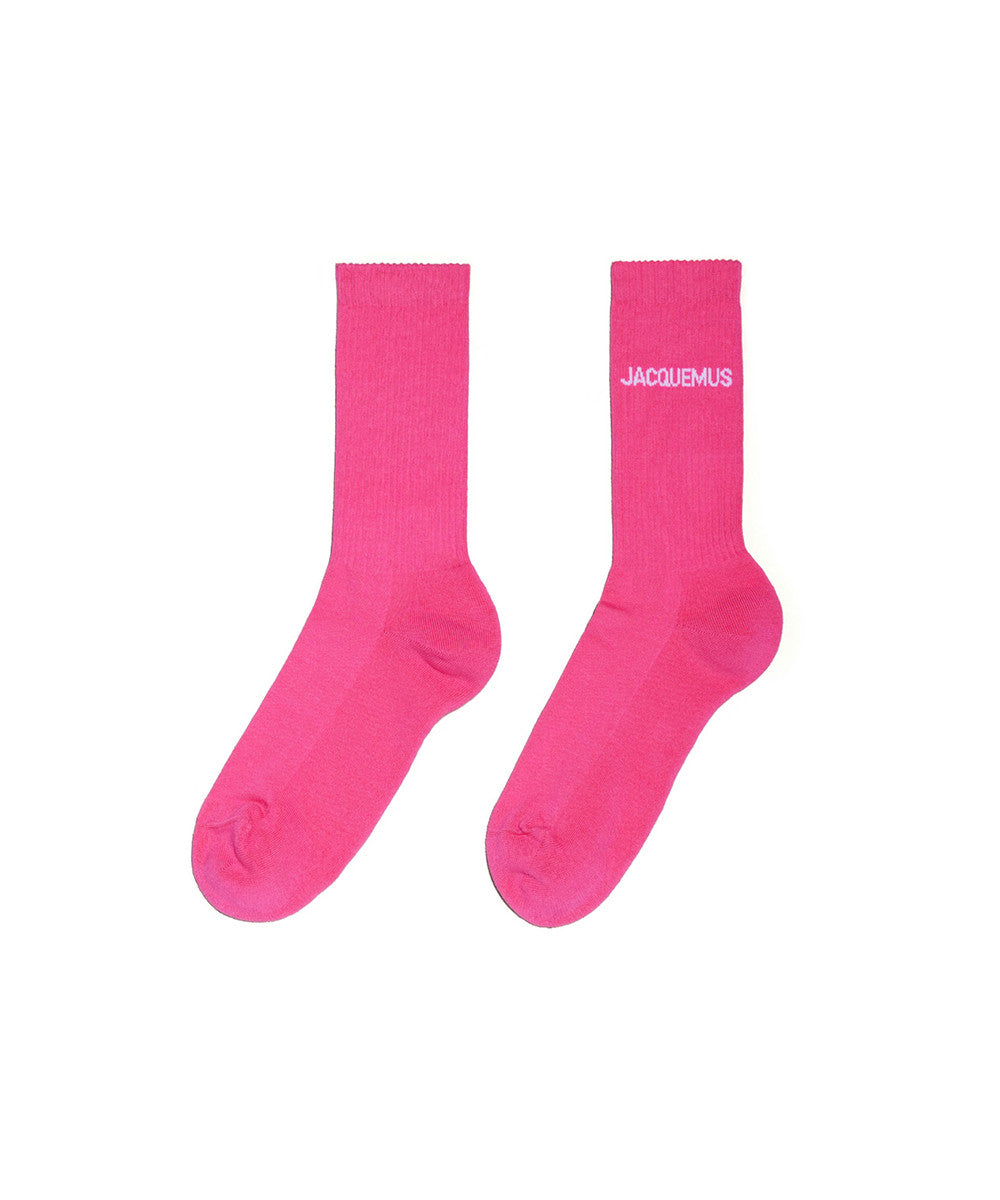 Les Chaussettes Jacquemus rose foncé