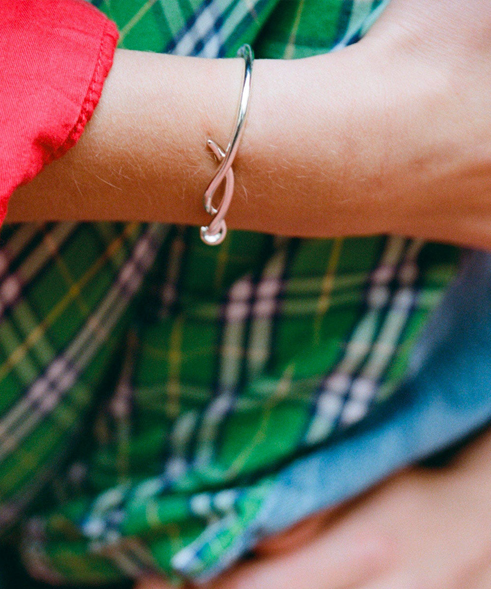 Bracelet jonc Rhizoé vermeil