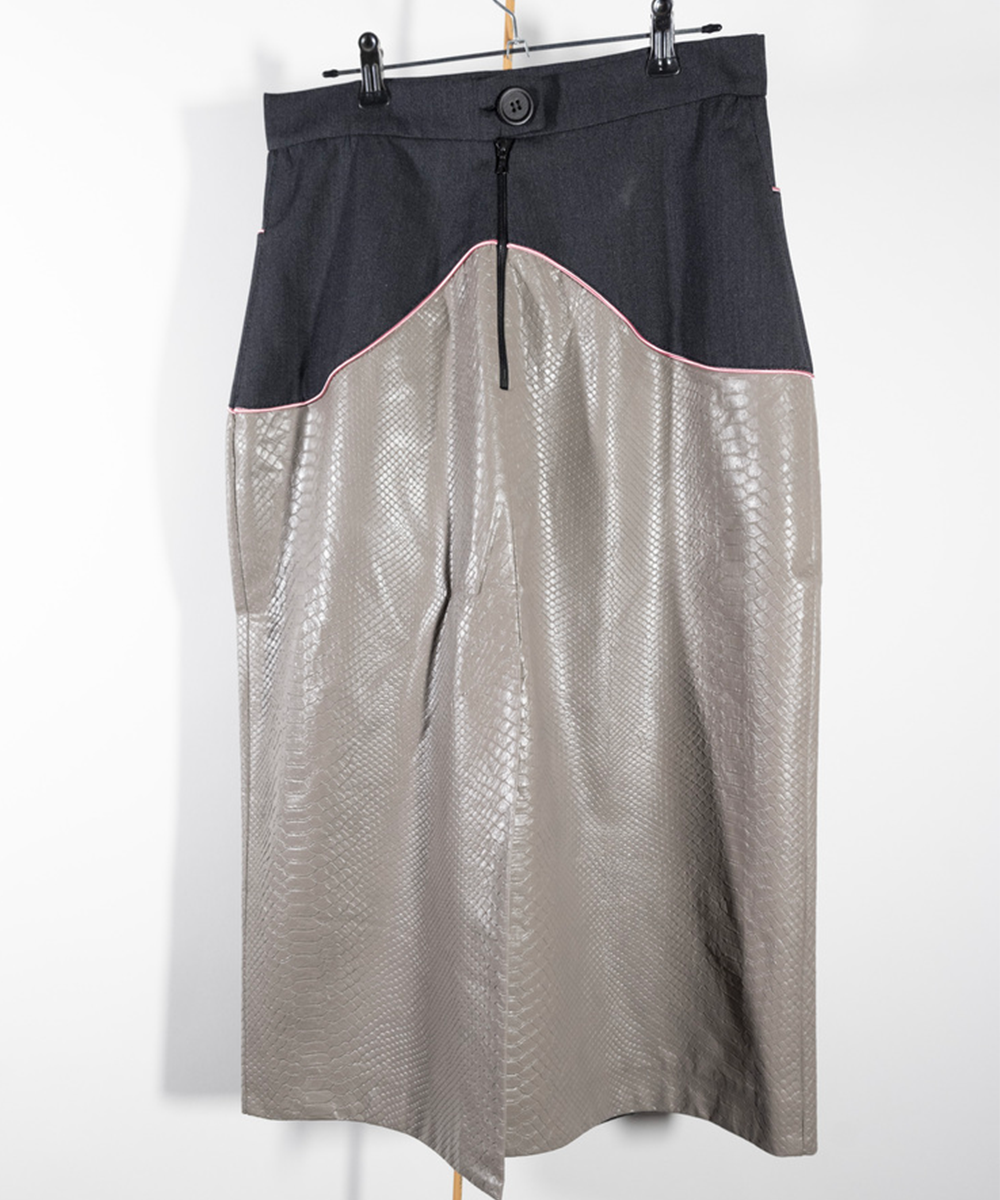 Jupe crayon en simili-cuir