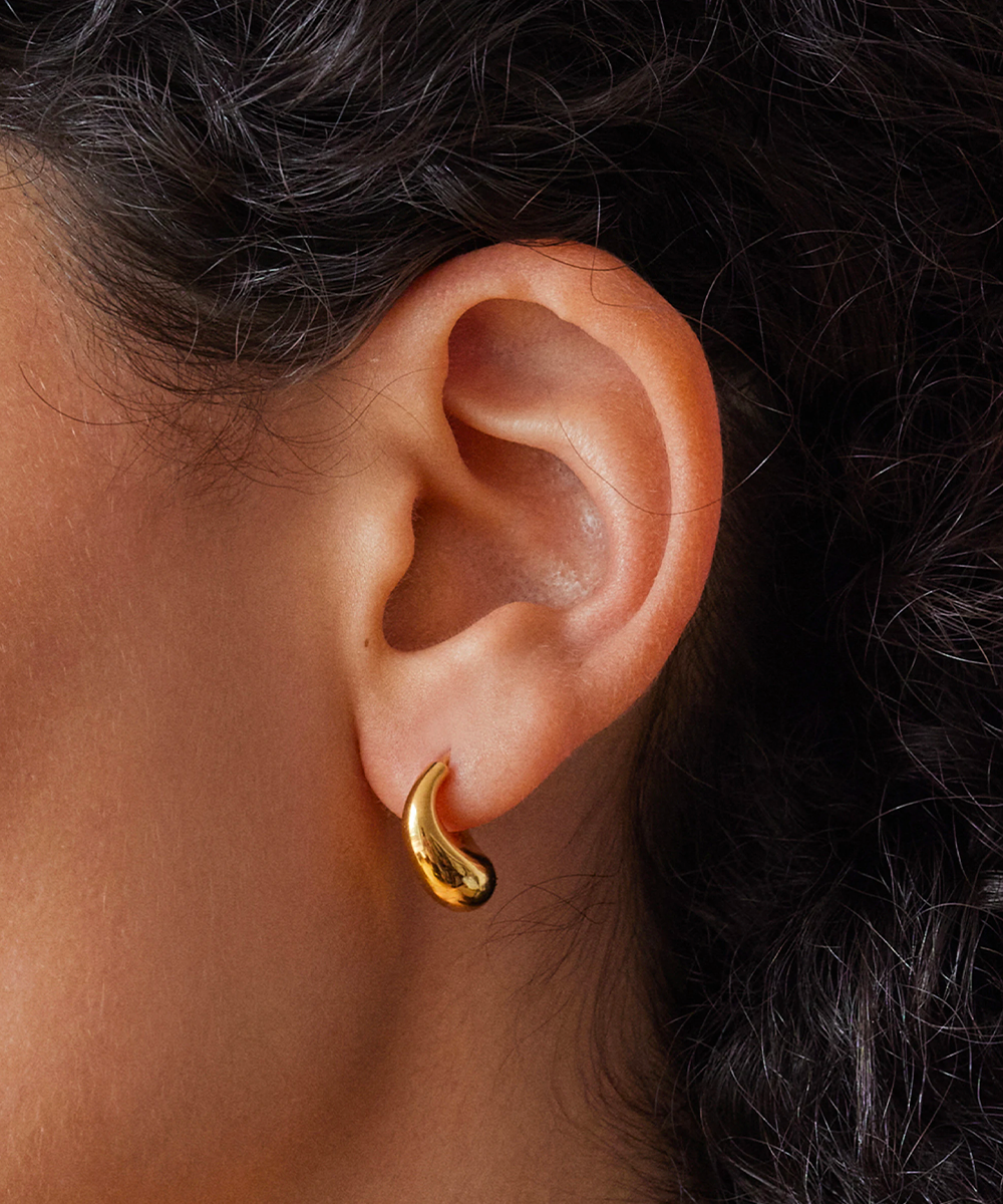 Boucle d'oreille Lips vermeil