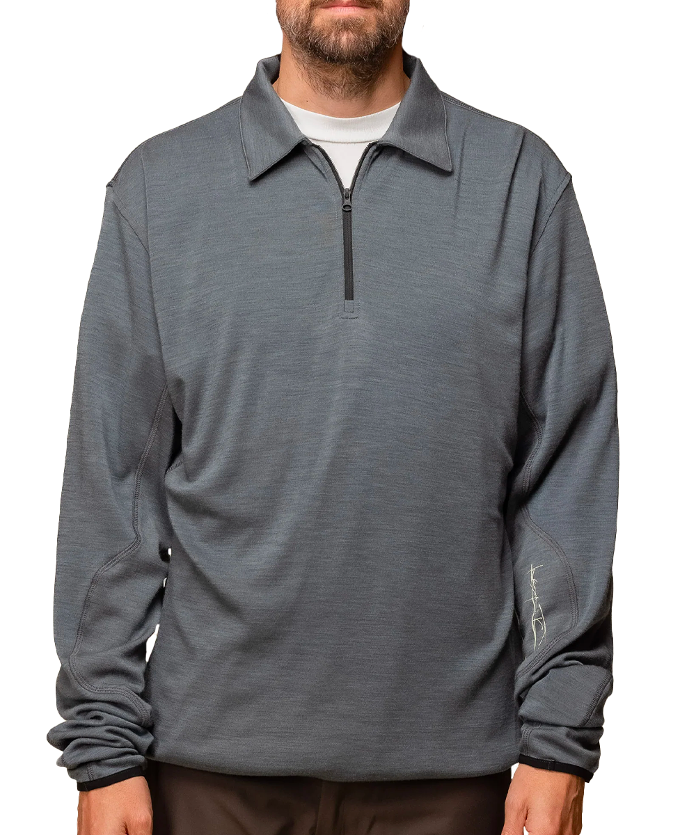Tee-shirt Incognito demi-zippe gris