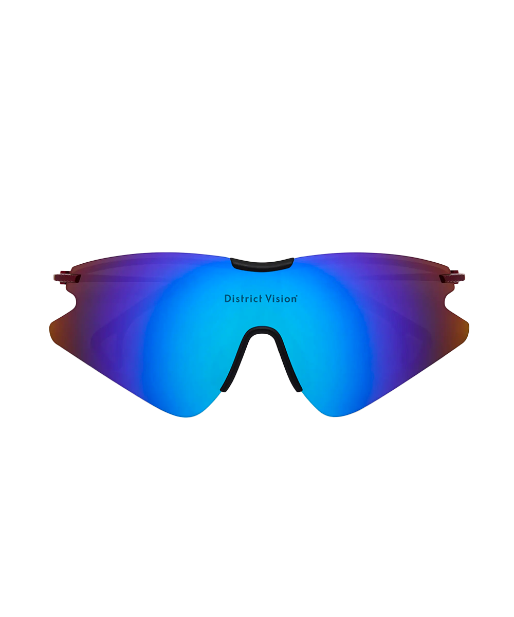 Lunettes de soleil Kohei Aero Blade Oxblood/D+ miroir bleu