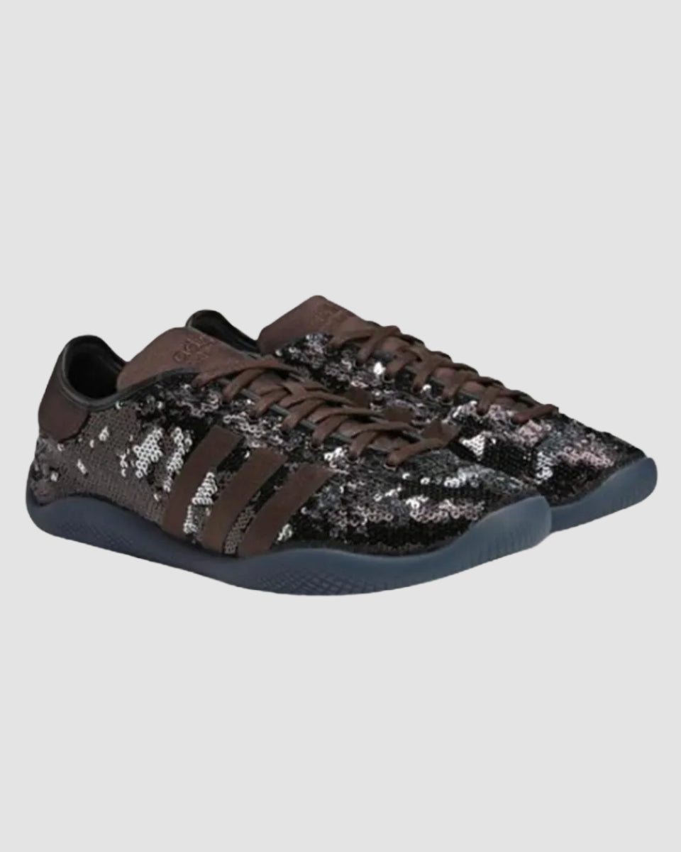 x Wales Bonner Karintha sequin core black/ silver met/ dark brown