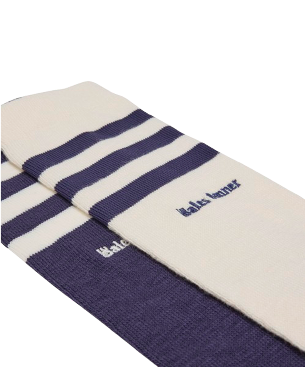 x Wales Bonner Chaussettes S3 navy/blanc