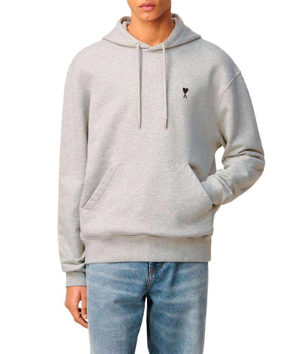 Hoodie ADC Contrast gris cendré chiné