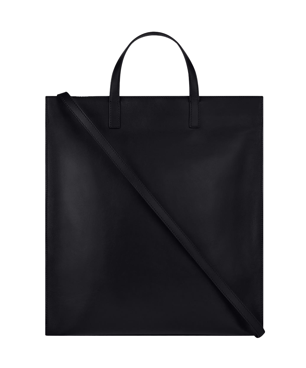 Tote Bag AC en cuir noir